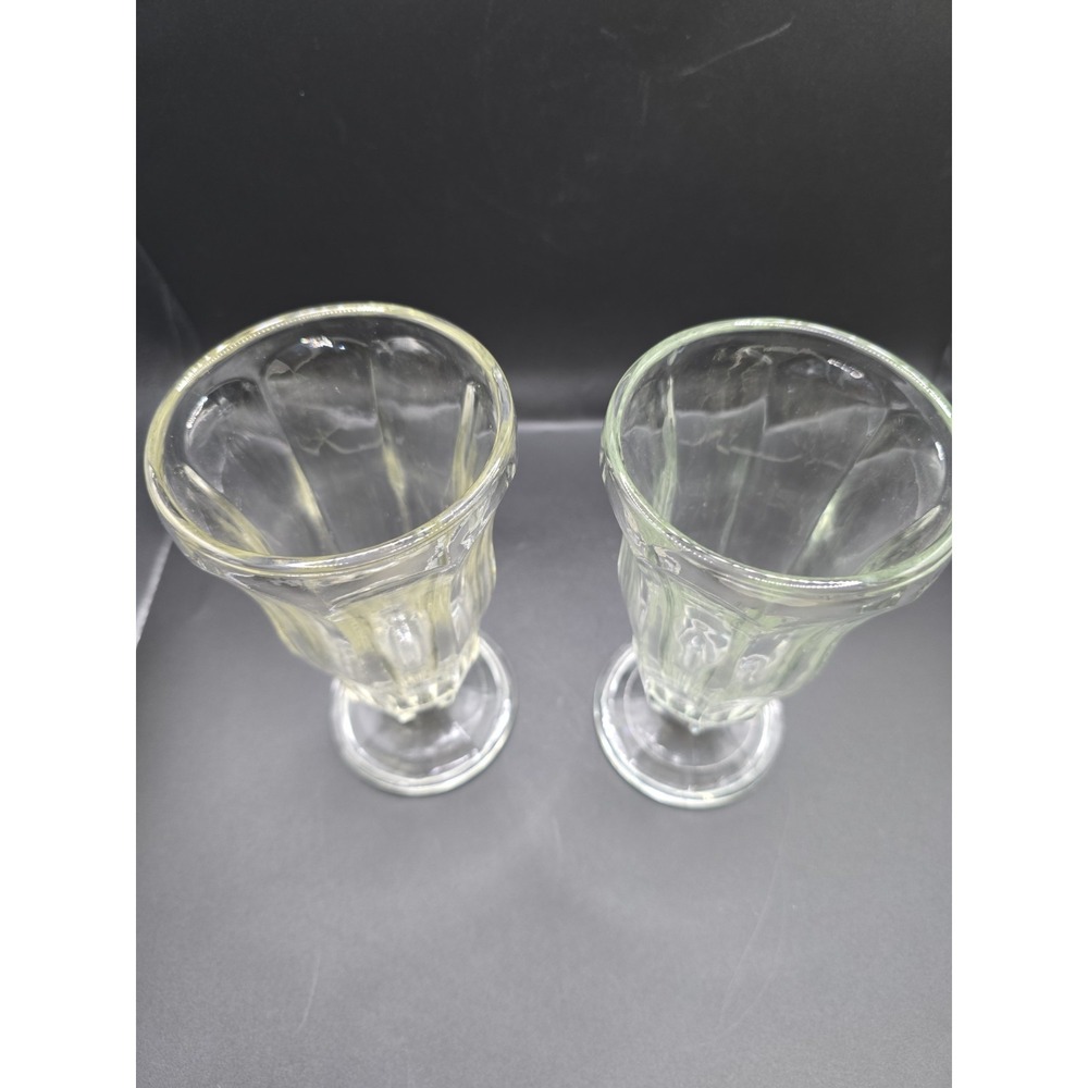 Anchor Hocking Footed Soda Fountain Sundae / Parfait Glass 2-Piece - Picture 2 of 4